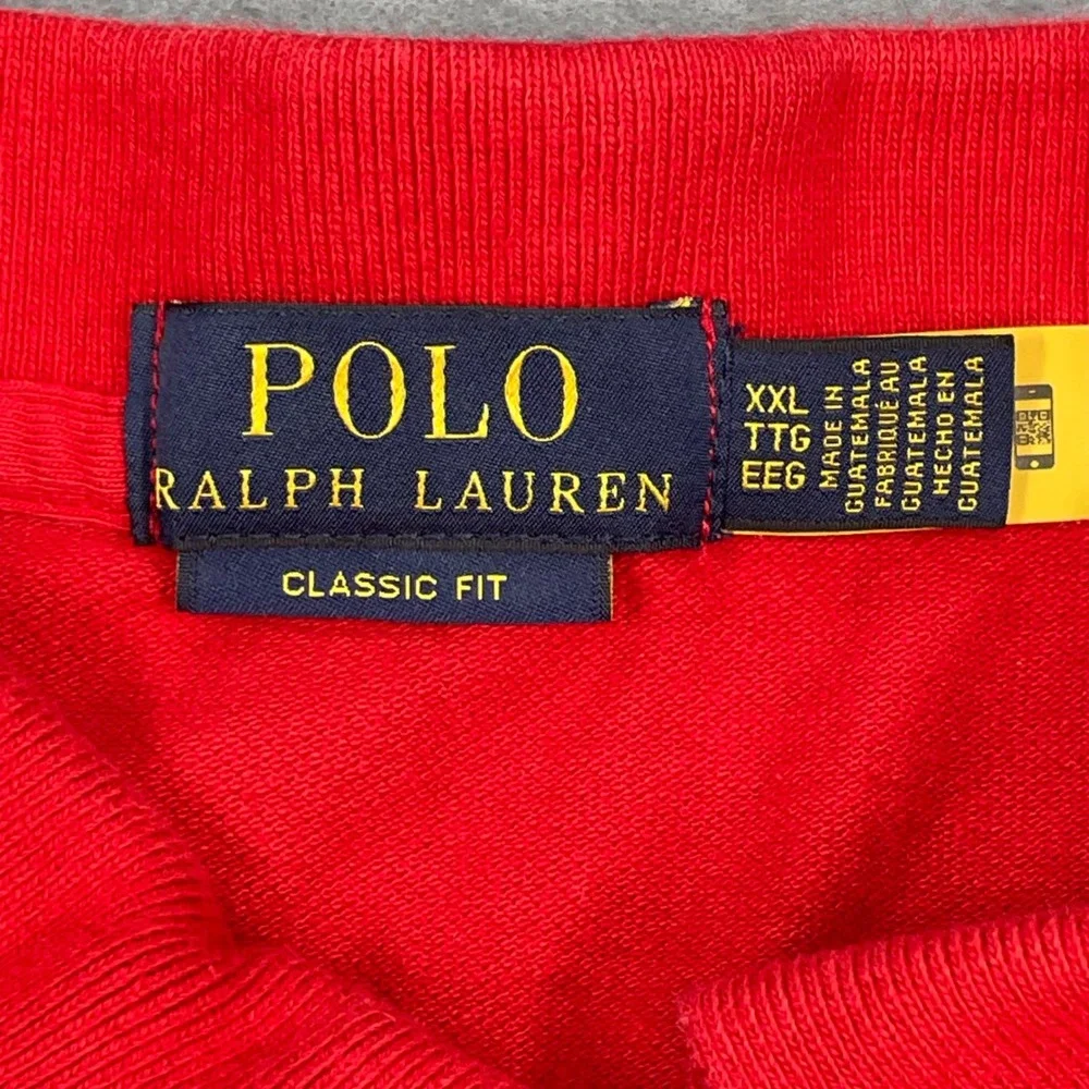 Polo Ralph Lauren Red Classic Fit Short Sleeve Polo Shirt Mens XXL